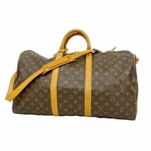 Authentic Louis Vuitton keepall 50 bandouliere travel unisex with strap duffle